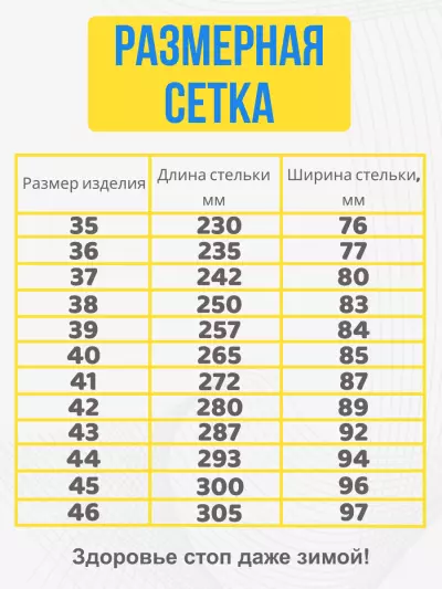 Стельки ортопедические утепленные СТ-141.5