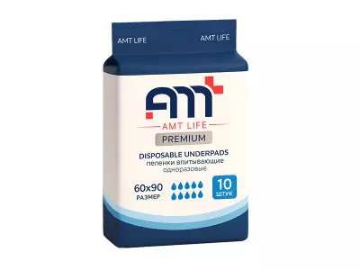 Пеленки одноразовые впитывающие 60х90 10 шт